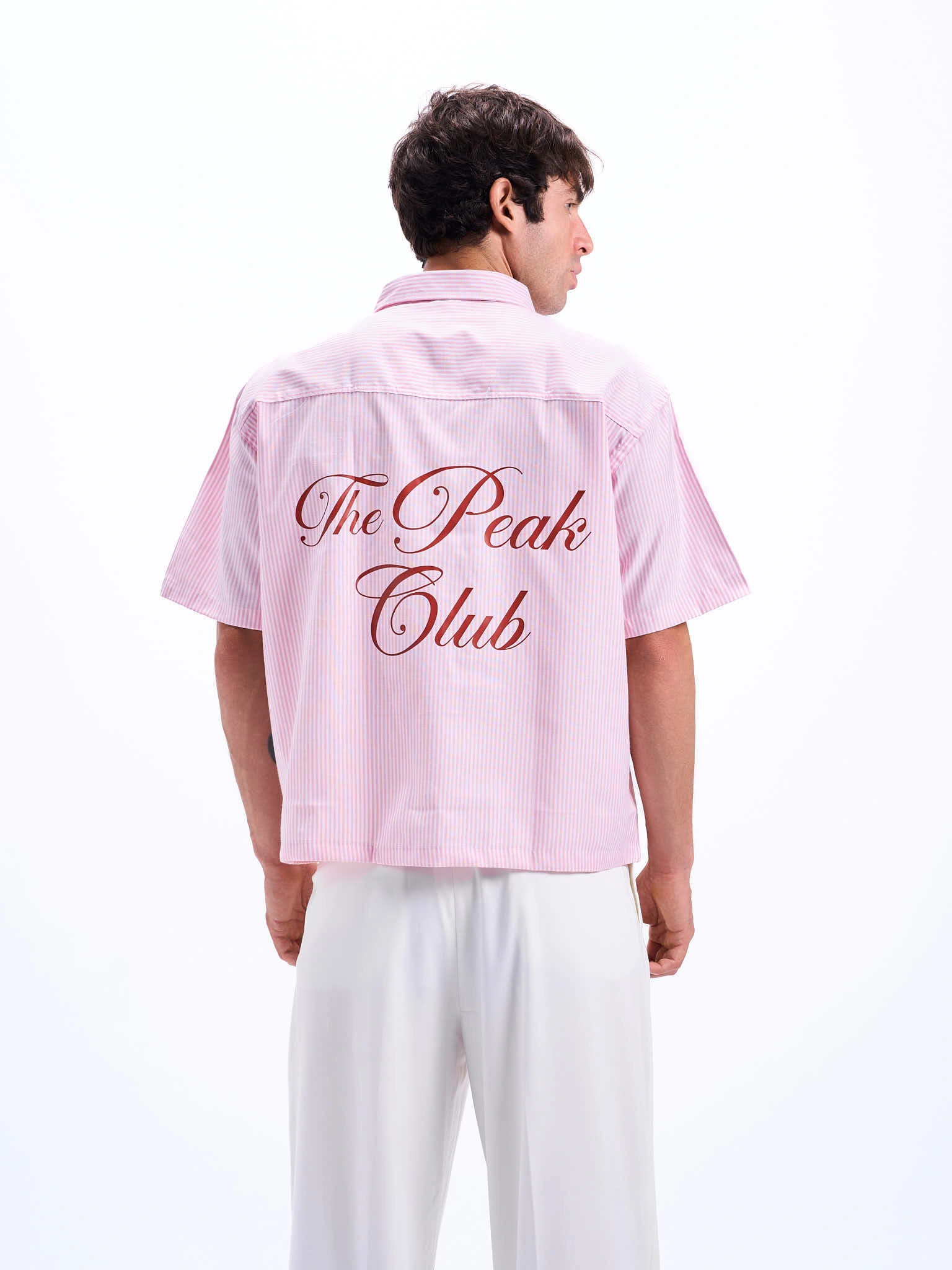 peak-club-stripe-shirt-pink-men-4 Peak Club Stripe Shirt - Image 1
