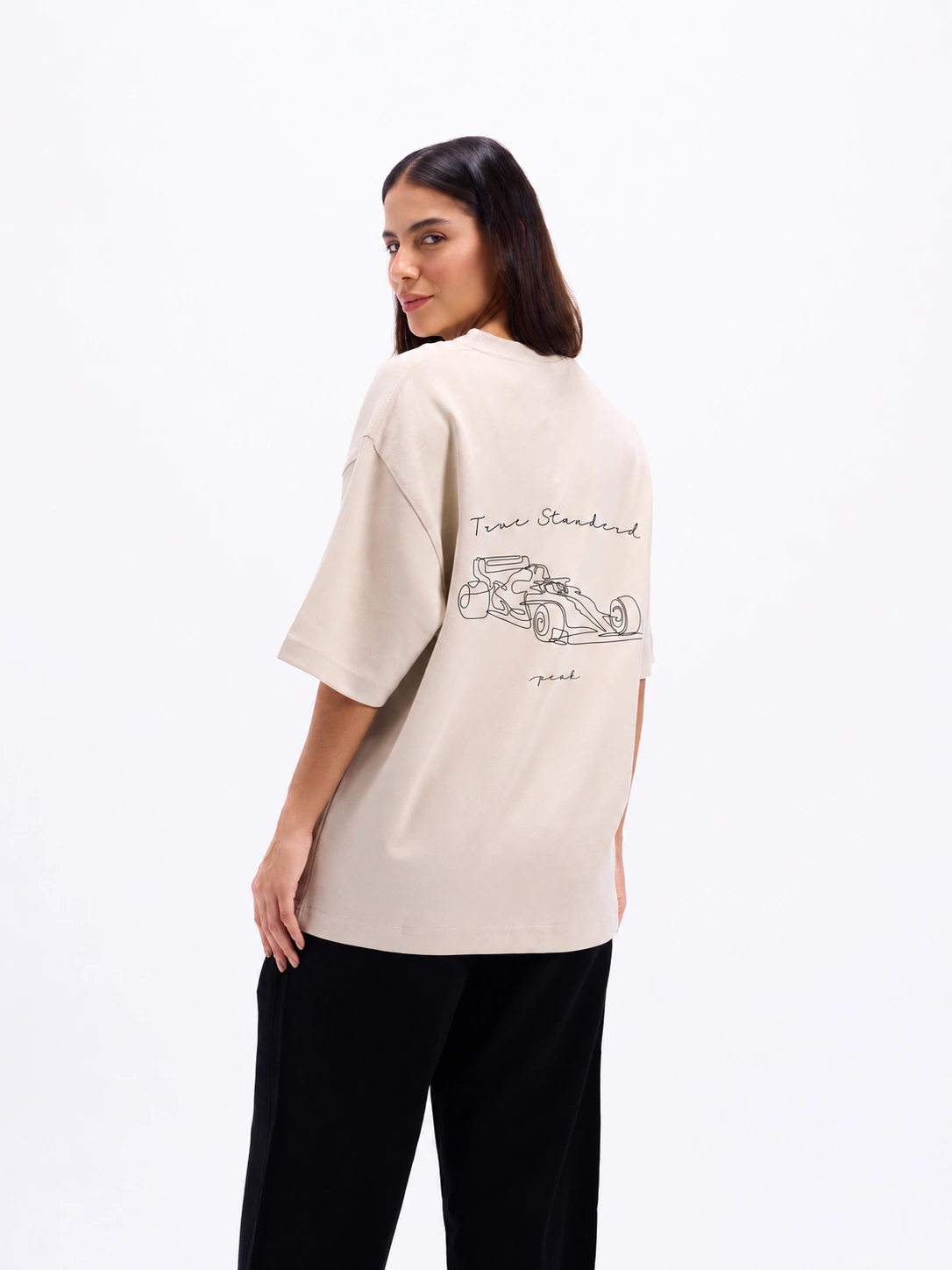 true-standard-boxy-tee-beige-women-3 True Standard Boxy Tee - Image 1